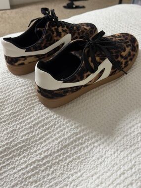 Dolce Vita Leopard Print Sneakers with White Accents